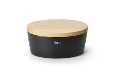 Keramik Brottopf oval, schwarz, 30x23xH13,5cm