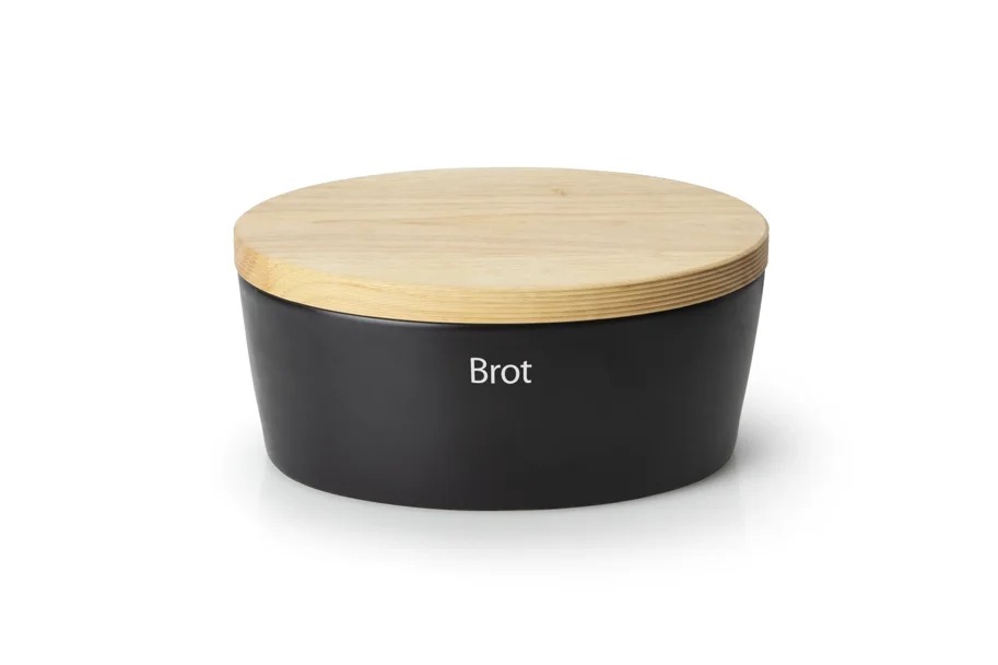 Keramik Brottopf oval, schwarz, 30x23xH13,5cm