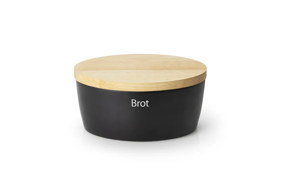 Keramik Brottopf oval, schwarz, 27x20xH13,5cm