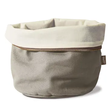 Brottasche aus Baumwolle 20cm beheizbar, grau