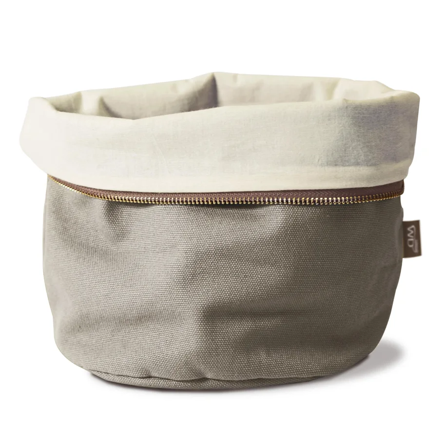 Brottasche aus Baumwolle 20cm beheizbar, grau