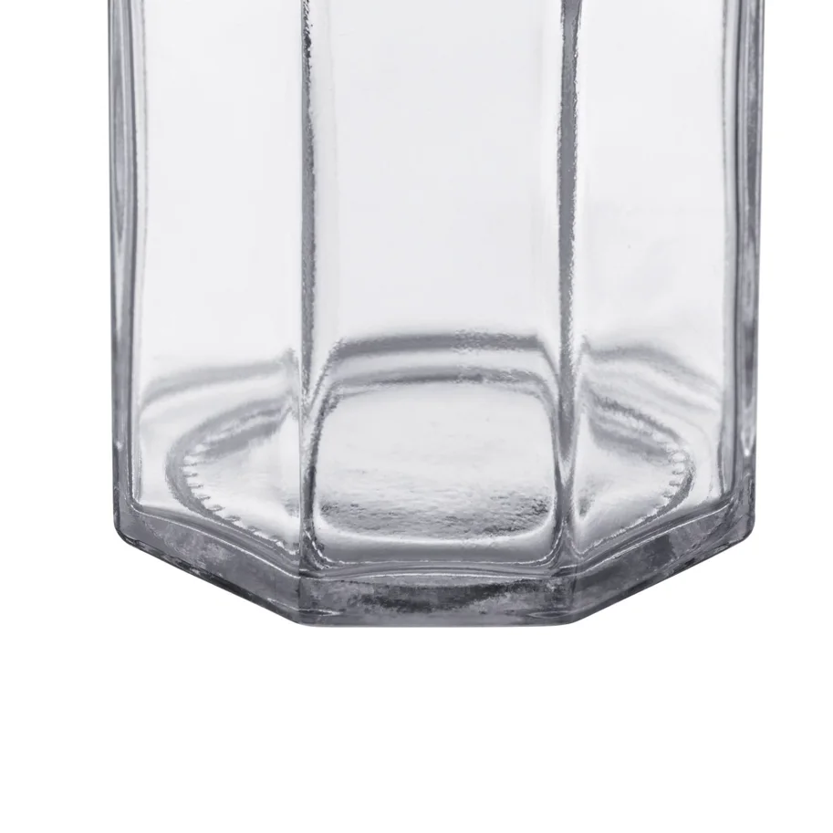 6er Set 270ml 6eck Gläser, m. Deckel, 63 mm