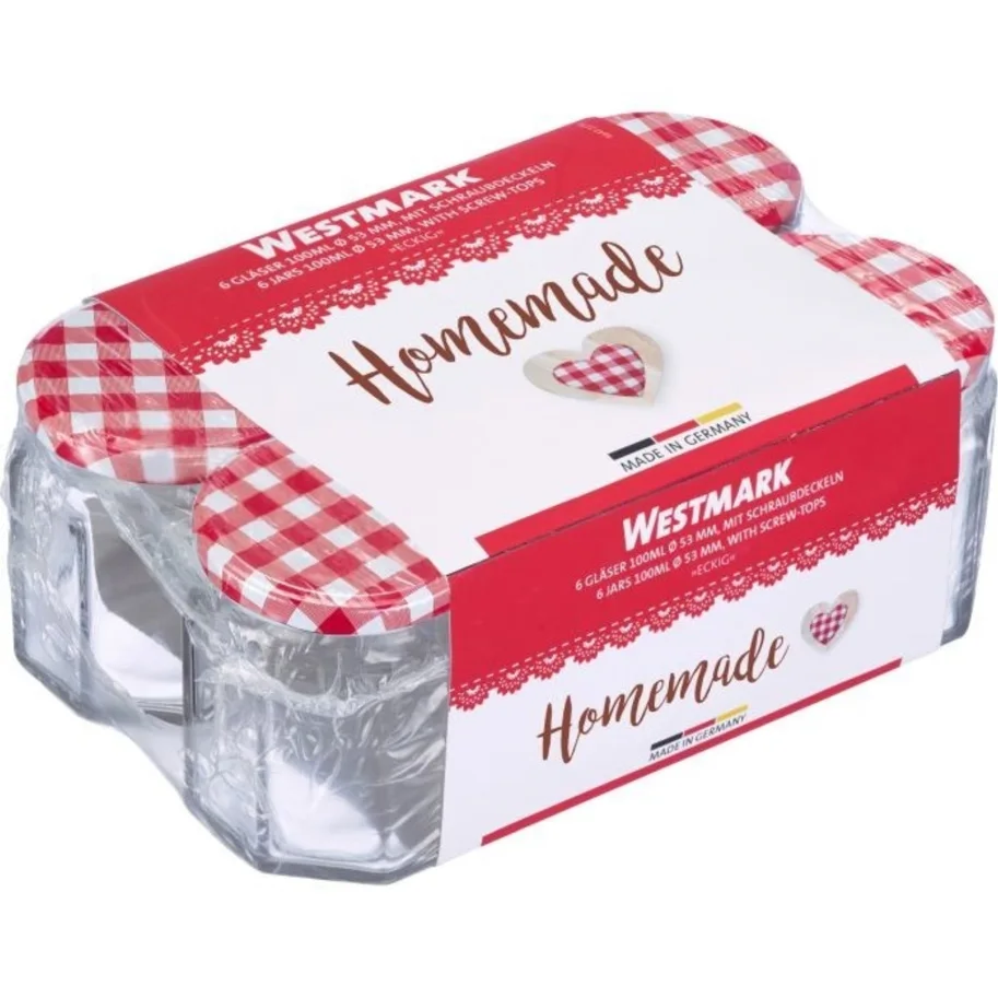 6er Set Gläser Eckig 100ml