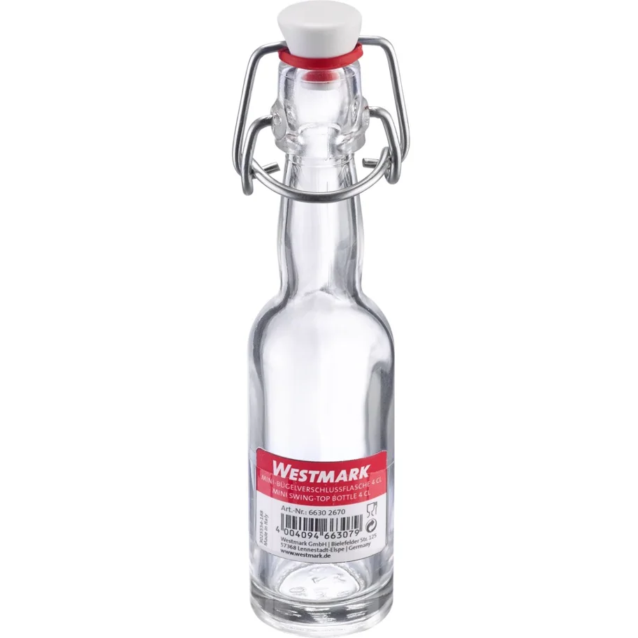 Mini-Bügelverschlussflasche rund, 40ml