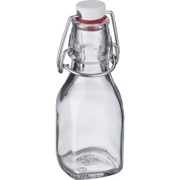 Bügelverschlussflasche eckig, 125ml