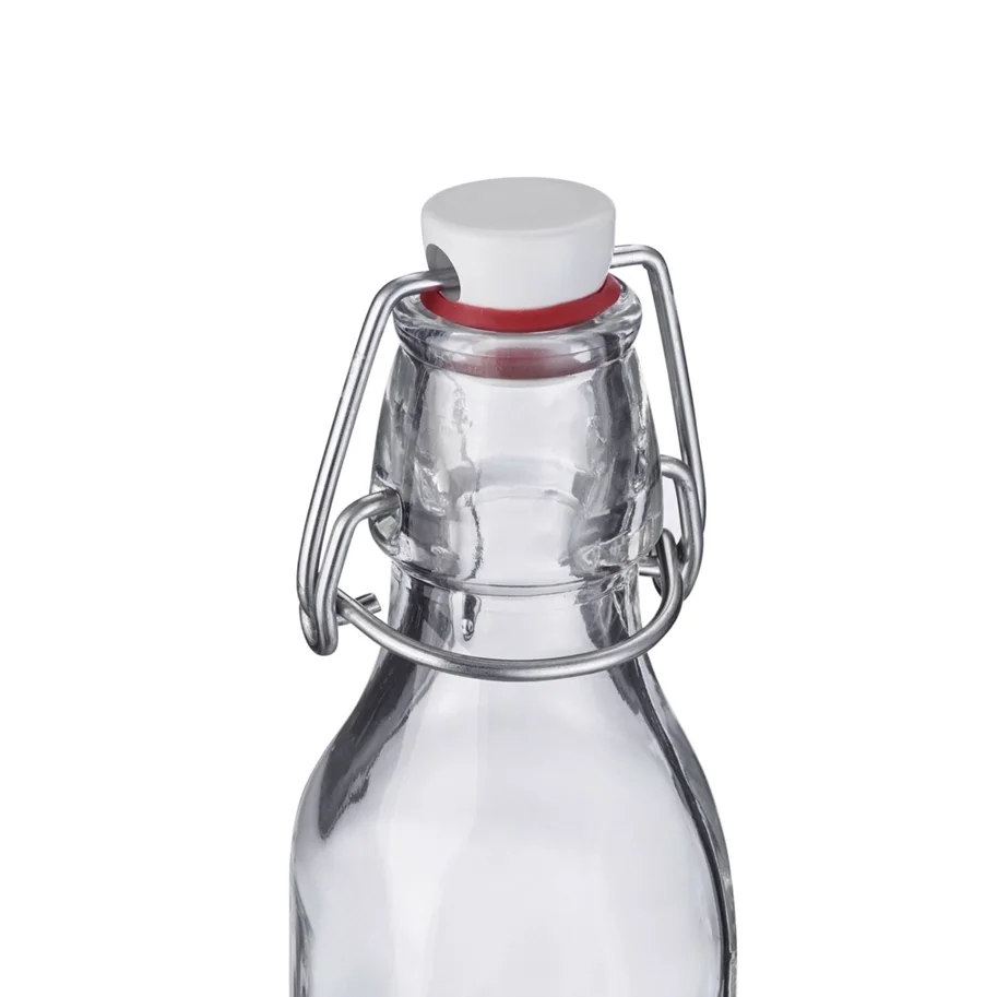 Bügelverschlussflasche eckig, 125ml