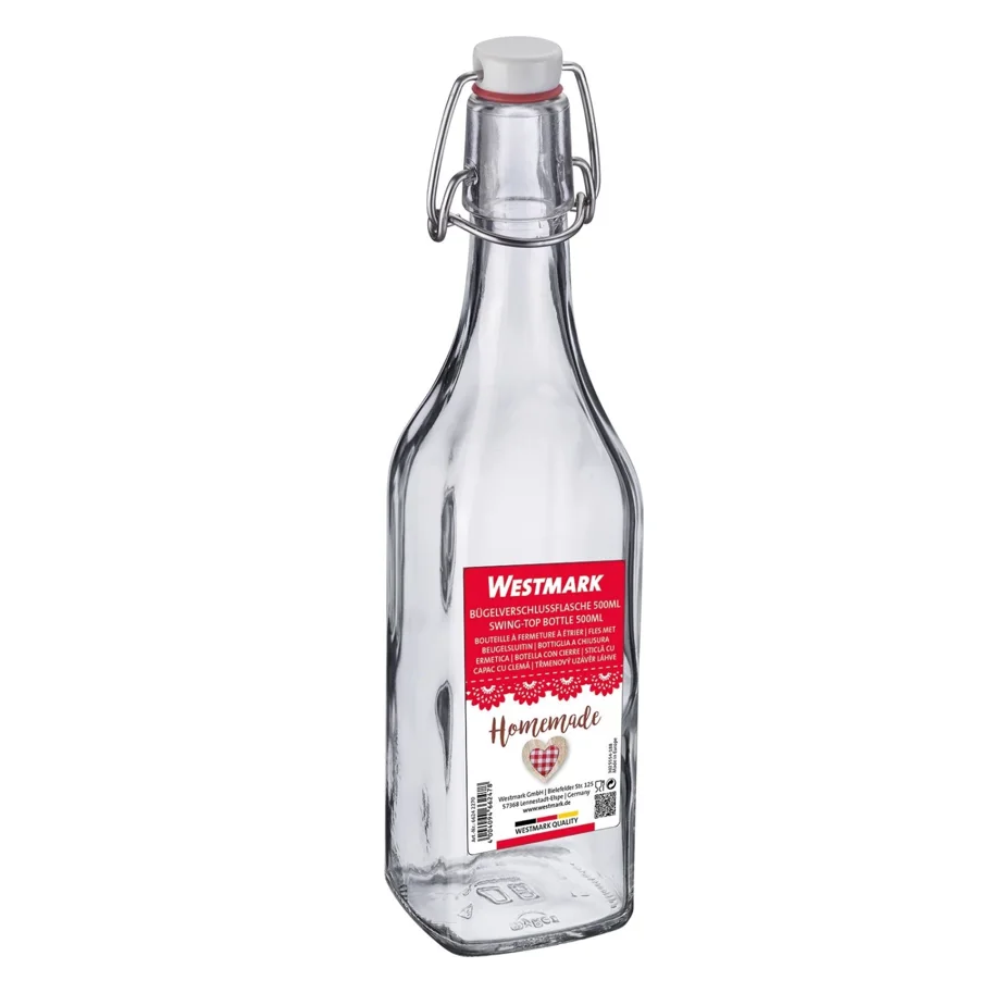 Bügelverschlussflasche 500ml, m. Anhänger