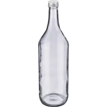 Gradhalsflasche 1 l, m. 28 mm Schraubdeckel