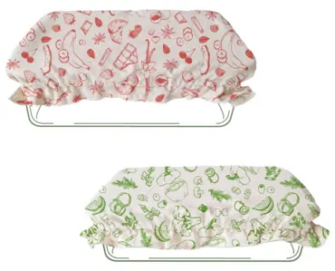 2er Set Abdeckung, Baumwolle, recht 34x24cm u 40x26cm