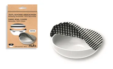 Schüsselabdeckung Baumwolle, rund XL b/w 36cm