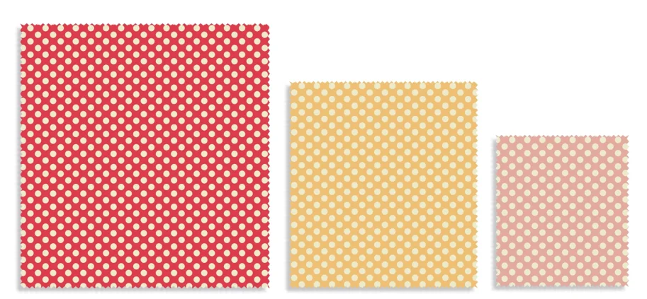 3er Set Bienenwachstücher, S-M-L