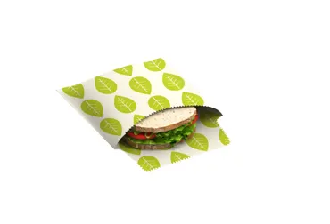 Pflanzenwachs Snackbeutel Blätter 17x18cm