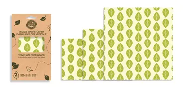 3er Set Pflanzenwachstuch vegan, 30x30,25x25,20x20cm