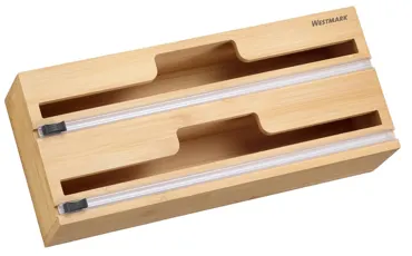 Folienspender mit Schneidvorrichtung,Breite 31cm, Bambus