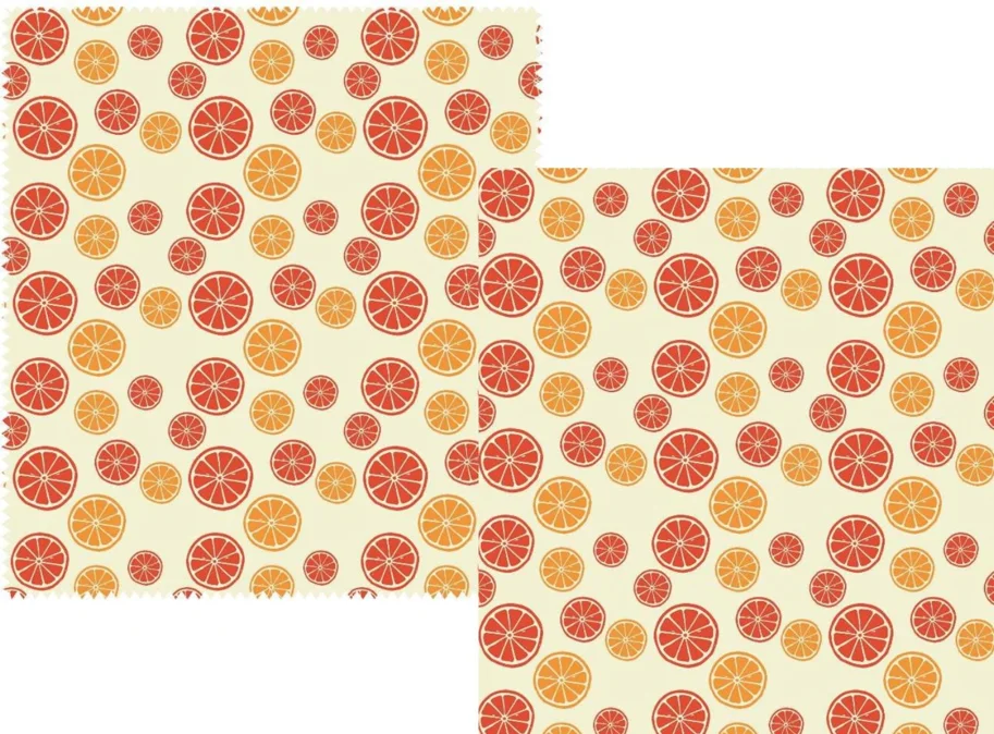 2er Set Bienenwachstuch Citrus 16x16cm