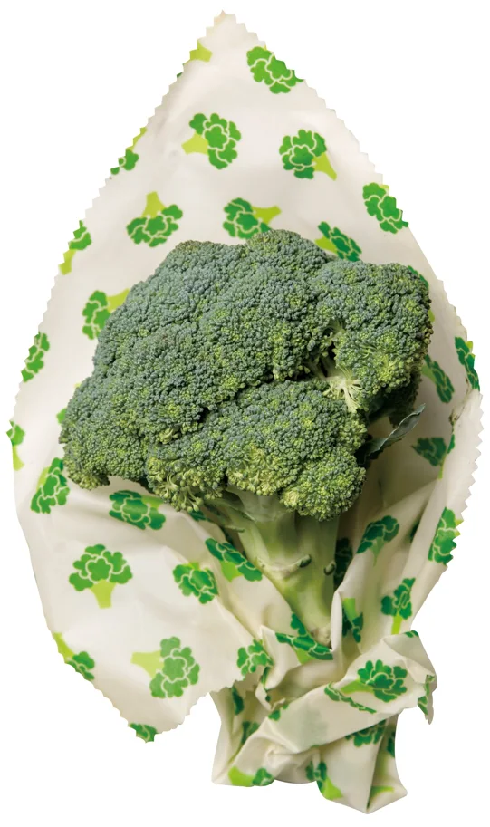 3er Set Bienenwachstuch Broccoli, 18x20,25x28,33x35.5cm
