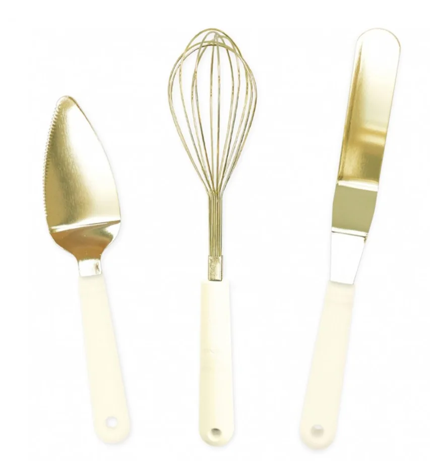 3er Set Backutensilien gold