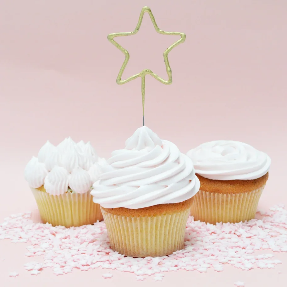 3er Set Spritztüllen Edelstahl für Cupcakes
