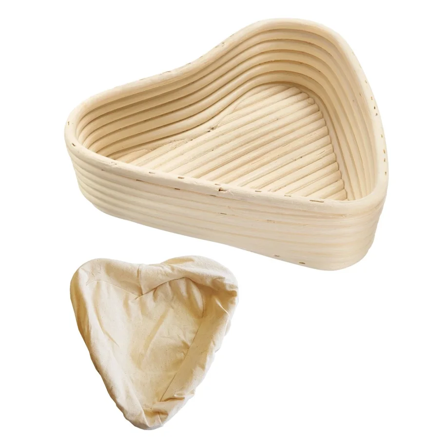 Set Gärkorb Herzform mit Bezug 22 x 23.5 x 6.5cm