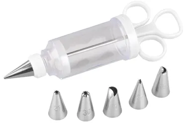 Garnierspritze mit 6 Aufsätze auf Karte 12x23.3x12cm