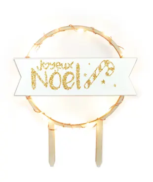 Cake Topper mit LED-Beleuchtung Joyeux Noël