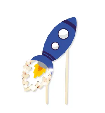 Cake Topper mit LED-Beleuchtung Weltall