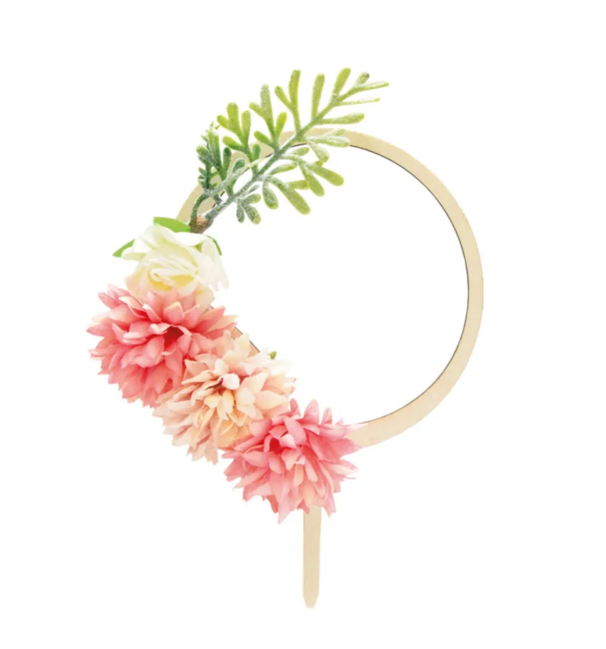 Cake Topper Boho Blumen