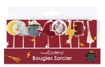 8er Set Kerzen Zaubereimotiv