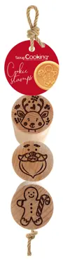 3 Mini-Cookie Stempel Rentier Lebkuchenmann Weihnachtsmann