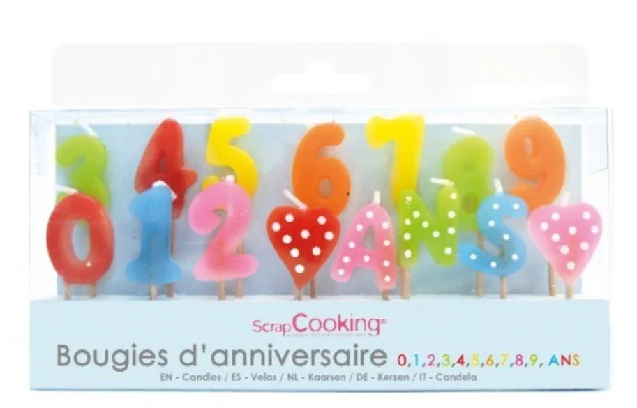 Geburtstag-Kerzen Zahlen & ANS 15 Stk.