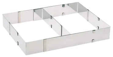Kuchen-, Pizzarahmen m. Teiler, L27.5-52.5/B: 18.5-34/H5 i