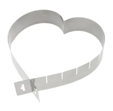 Herzbackform, Edelstahl, 19x5cm