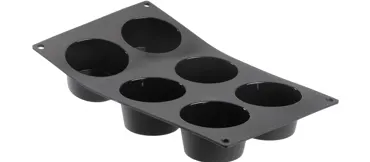 Moul Flex Backform 17.5x30cm für 6 Muffins D:7.2cm H: 3cm