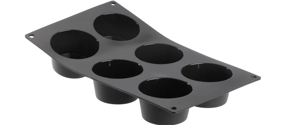 Moul Flex Backform 17.5x30cm für 6 Muffins D:7.2cm H: 3cm