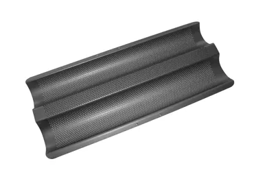 Backblech gelocht gewelL für 2 Baguettes 37x16.2cm