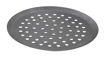 Pizzablech rund gelocht D: 24cm Blaustahl