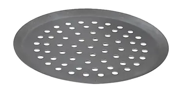 Pizzablech rund gelocht D: 28cm Blaustahl