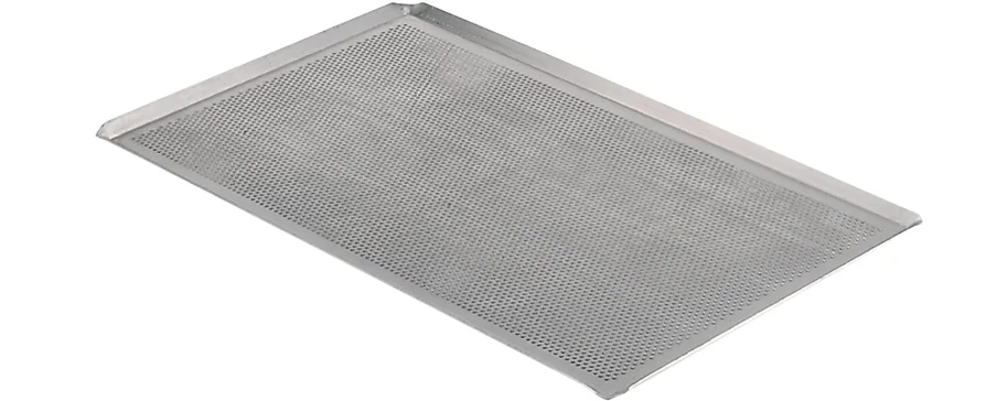 Backblech Alu perforiert 40x30cm H:1cm mit schräger Kante
