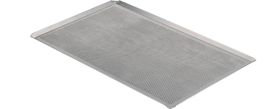 Backblech Alu perforiert GN 1/1 H:1cm mit schräger Kante