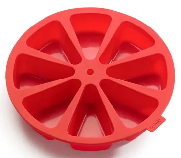 Backform für 8 Kuchenstücke D26.5cm Silikon rot