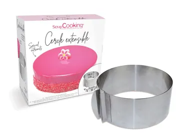 Backform rund ausziehbar D16-30cm H8.5cm Edelstahl