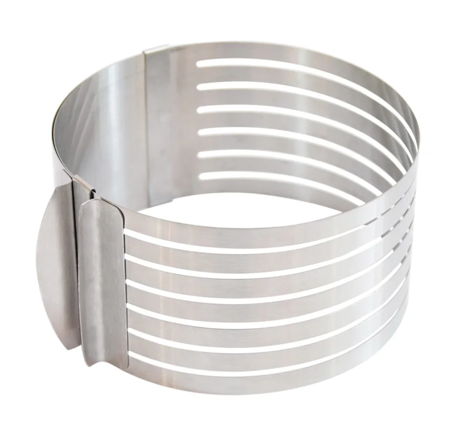 Backform rund ausziehbar D16-20cm H8.5cm Edelstahl