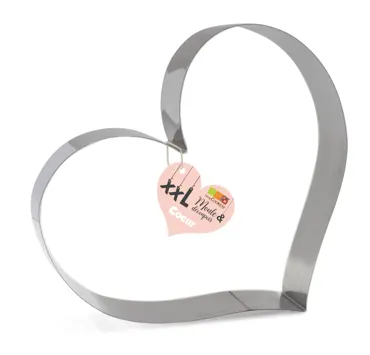 Edelstahlbackform Ausstechform XXL Herz 24x27cm