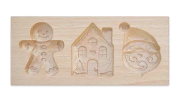 Holzform für gefüllte Kekse Weihnachtsplätzchen, 20x10x2cm