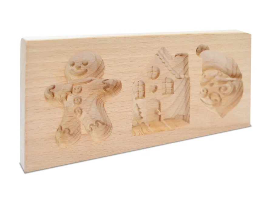 Holzform für gefüllte Kekse Weihnachtsplätzchen, 20x10x2cm