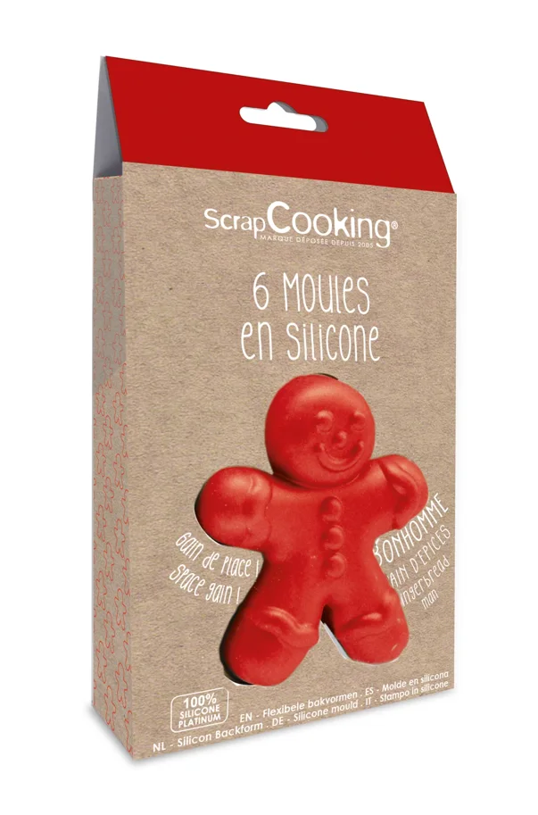 6 Einzelne Silikonformen Lebkuchenmann