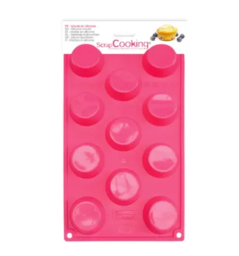 Silikonbackform für 11 Mini Muffins