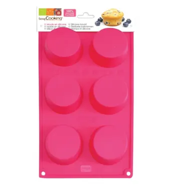 6er Silikonbackform Muffins