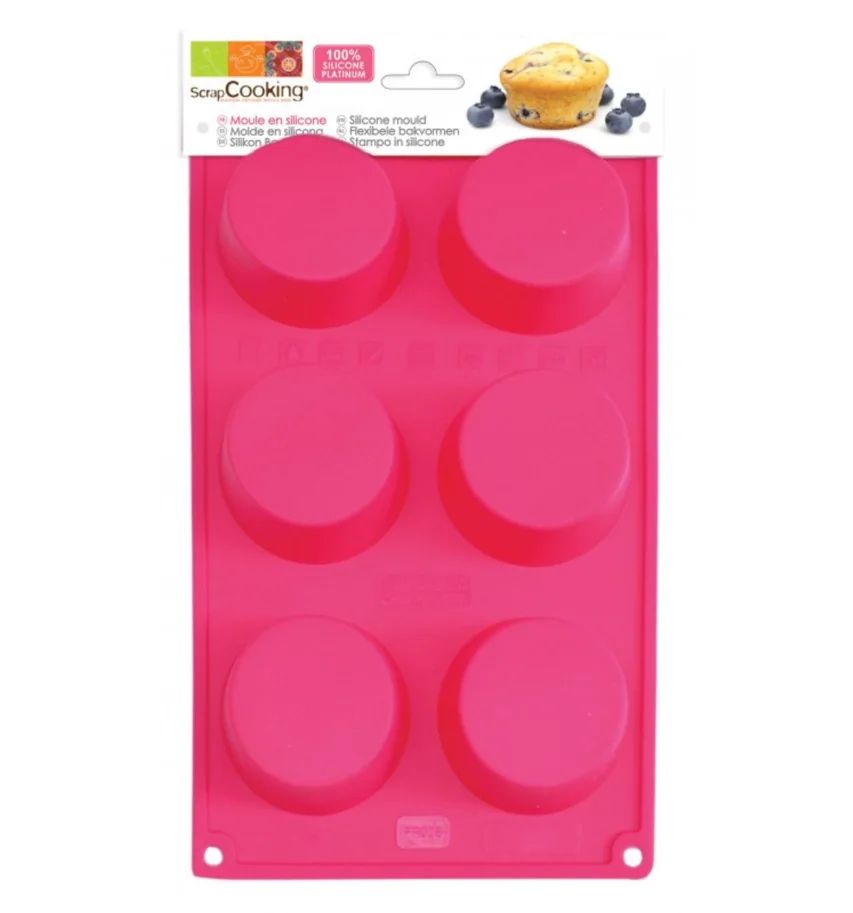 6er Silikonbackform Muffins