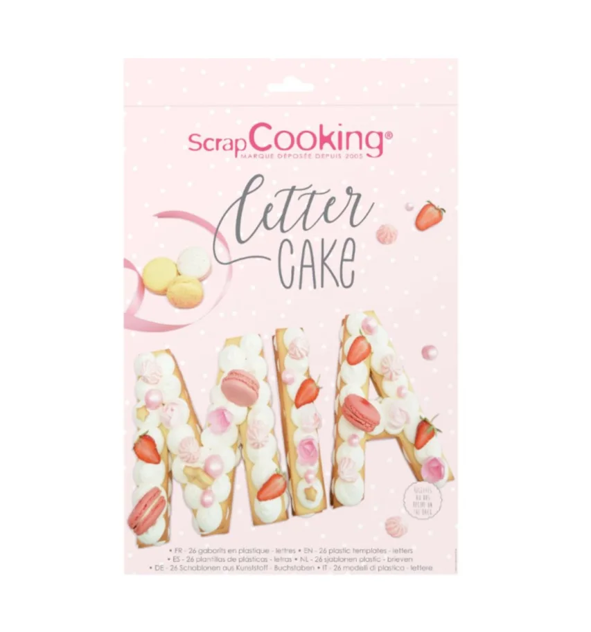 Letter Cake 26 Schablonen aus Kunststoff